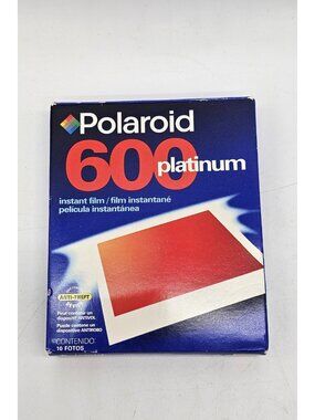 Vintage Polaroid 600 Platinum Film 10 Photos New Unopened